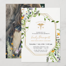 Wildbloemen Medical Logo Invitation Greenery Kaart