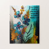 Wildbloemen met Bijbel Verse Puzzel Legpuzzel (Verticaal)