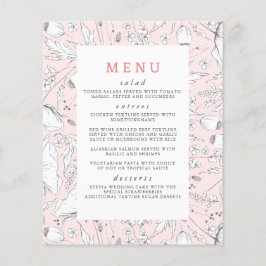 Wildbloemen met de hand getekend Elegant Roze Wedd Flyer