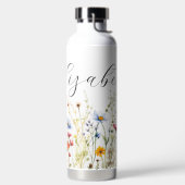 Wildbloemen met naam waterfles (Links)