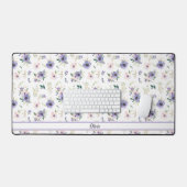 Wildbloemen met pastelkleuren en groen bureaumat (Keyboard & Muis)