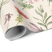 Wildbloemen minimalistisch Boho Floral Cadeaupapier (Rol Hoek)
