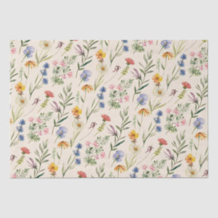 Wildbloemen minimalistisch Boho Floral Tissuepapier