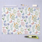 Wildbloemen minimalistische botanische bloemen tissuepapier (Craft)