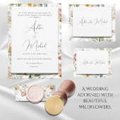 Wildbloemen minimalistische moderne bruiloft kaart