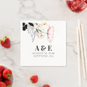 Wildbloemen Modern Boho Black Accents Servet (Insitu)