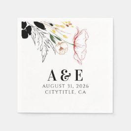 Wildbloemen Modern Boho Black Accents Servet