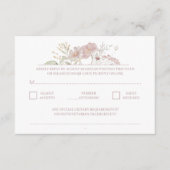 Wildbloemen Modern Wit Huwelijk QR Code RSVP Informatiekaartje (Voorkant)