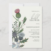 Wildbloemen Moderne Bridal Shower Invitations Kaart (Voorkant)