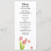 Wildbloemen Moderne eenvoudige elegante weddenscha Menu (Voorkant)