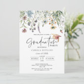 Wildbloemen Moderne Fotogradatie Partij Kaart (Staand voorkant)