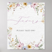 Wildbloemen Moderne kalligrafie gunsten Poster (Voorkant)