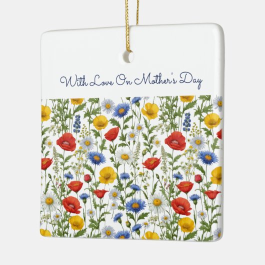 Wildbloemen Moederdag Keramisch Ornament (Links)