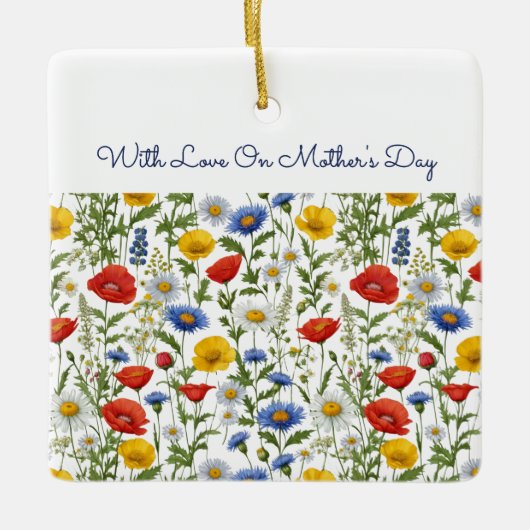 Wildbloemen Moederdag Keramisch Ornament (Voorkant)