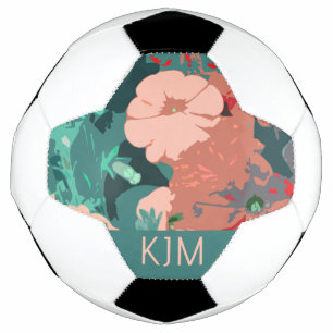 Wildbloemen Monogrammen Bloemen Meisjes Team Gift Voetbal