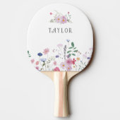 Wildbloemen naam Girly Tafeltennisbatje (Achterkant)
