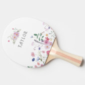 Wildbloemen naam Girly Tafeltennisbatje (Zijkant)