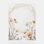 Wildbloemen Natuurlijke Botanische Bloemen Bruilof Acryl Bord (Voorkant)