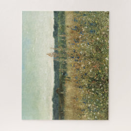 Wildbloemen. Olieverf op doek.  weide Legpuzzel