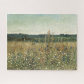 Wildbloemen. Olieverf op doek. weide Legpuzzel (Horizontaal)