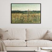 Wildbloemen. Olieverf op doek. weide Poster