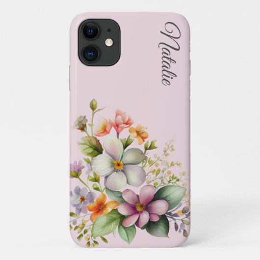  Wildbloemen op bord roze Case-Mate iPhone Case (Achterkant)