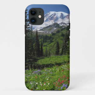 Wildbloemen op de berg Rainier iPhone 11 Hoesje