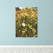 Wildbloemen op Kaapse Blanco, oregon Coast Canvas Afdruk (Insitu (Houten vloer))
