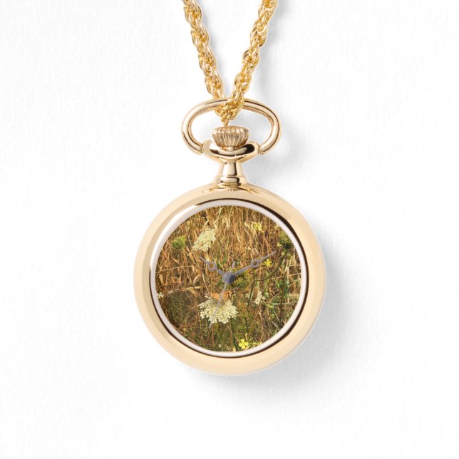 Wildbloemen op Kaapse Blanco, oregon Coast Horloge (Voorkant)