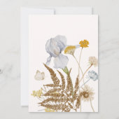 Wildbloemen op uitnodiging voor het huwelijk op Cr (Achterkant)