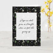 Wildbloemen op zwart denken aan jou kaart (Gele Bloem)