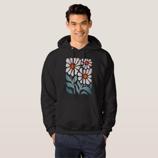 Wildbloemen Oversized Floral Boho Gift bloem Hoodie (Voorkant volledig)
