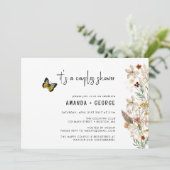 Wildbloemen Paar douche vlinder Kaart (Staand voorkant)