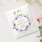 Wildbloemen paarse vlinder Bedankt voor fladderen Bedankzakje (Gezegeld)