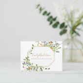 Wildbloemen pastel Elegant hallo kaart Visitekaartje (Staand voorkant)