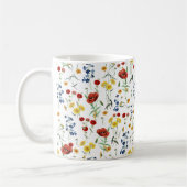 Wildbloemen Patroon Botanische illustratie Koffiemok (Links)