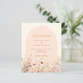 Wildbloemen perzik beige boog foto budget bruiloft (Staand voorkant)