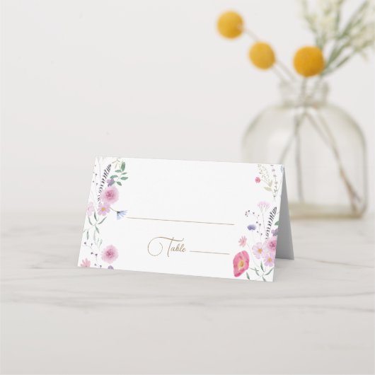 Wildbloemen plaats kaart plaatskaartje (Voorkant)