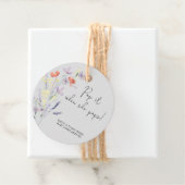 Wildbloemen Pop het als ze baby shower pop Bedankjes Labels (In situ)