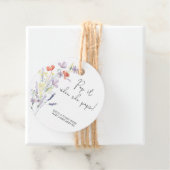 Wildbloemen Pop het als ze baby shower pop Bedankjes Labels (In situ)