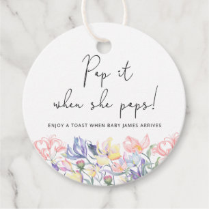 Wildbloemen Poppen het als ze poppen baby shower Bedankjes Labels