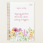  Wildbloemen Positiviteitscijfer Gepersonaliseerd Planner (Voorkant)