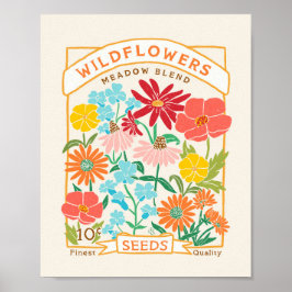 Wildbloemen Poster voor zaaizaad