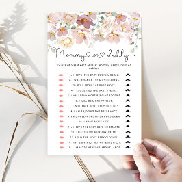 Wildbloemen Raad wie het zei mama- of papa-spel