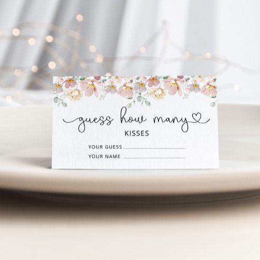 Wildbloemen raden hoeveel kisses brudal game informatiekaartje