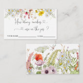 Wildbloemen raden hoeveel Snoepjes omheining Kaart (Voorkant / Achterkant)