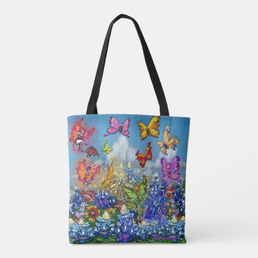 Wildbloemen Regenboog van de Canvas tas van de Ver (Achterkant)