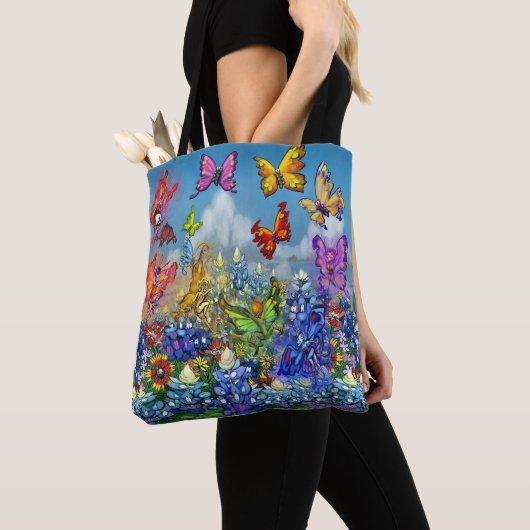 Wildbloemen Regenboog van de Canvas tas van de Ver (Dichtbij)