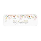 Wildbloemen Retouradreslabels Etiket (Voorkant)
