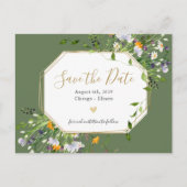 Wildbloemen Romantic, met uitzondering van de datu Aankondigingskaart (Voorkant)